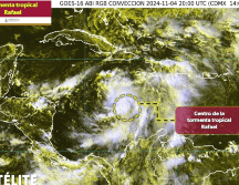 El sistema presenta vientos sostenidos de 75 kilómetros por hora, pero se espera que su intensidad aumente, y que el martes se convierta en un huracán, justo un día antes de cruzar el oeste de Cuba. ESPECIAL/X/@conagua_clima.