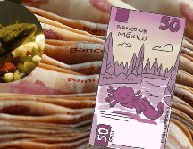 El único billete de ajolote que puede venderse mucho más caro es primero en fabricarse, el de número de serie uno. EL INFORMADOR / EFE / ARCHIVO