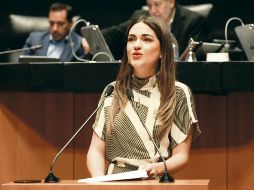 La senadora Andrea Chávez llamó “absurda e ilegal” la propuesta de invalidez de la reforma judicial. ESPECIAL