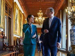 Claudia Sheinbaum y Larry Fink hablaron de economía. EFE