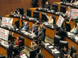 Sesión ordinaria en el Senado de la República en la que se discutió la agenda política y se intercambiaron puntos de vista respecto a la votación en la Suprema Corte de Justicia que dio el visto bueno a la Reforma Judicial. EL UNIVERSAL