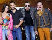 Pepe Aguilar junto a Angela Aguilar, Leonardo Aguilar, y Antonio Aguilar Jr. ARCHIVO / AFP