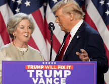 Donald Trump reconoce el trabajo de Susie Wiles durante la campaña y la nombra jefa de gabinete. AP/A. Brandon