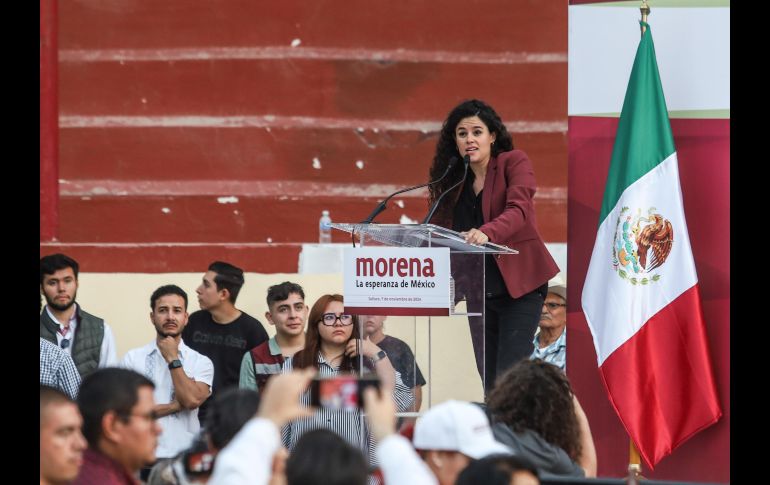 La dirigente del partido Morena a nivel nacional dijo que en los próximos días iniciarán una campaña de afiliación mediante la cual se busca afiliar a más de 10 millones de personas en el país y un millón en Jalisco. EL INFORMADOR/A. Navarro.