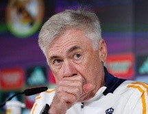El entrenador italiano del Real Madrid Carlo Ancelotti este viernes durante una rueda de prensa. ARCHIVO / EFE