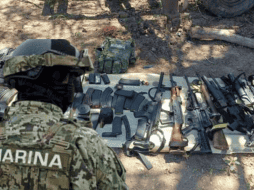 Elementos de la Secretaría de Marina (Semar) decomisaron el armamento de “Los Chapitos” tras realizar recorridos de vigilancia por tierra con el operativo “Sinaloa Seguro”. GOBIERNO DE MÉXICO/ www.gob.mx/ CANAL DEL CONGRESO/ canaldelcongreso.gob.mx