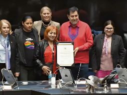 A pesar de las críticas de organismos civiles y expertos en la defensa de los derechos humanos, Rosario Piedra tomó protesta en el Senado. ESPECIAL