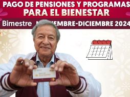 El último pago del año de la Pensión Bienestar para adultos mayores comenzó a entregarse el pasado 4 de noviembre. ESPECIAL / Secretaría del Bienestar