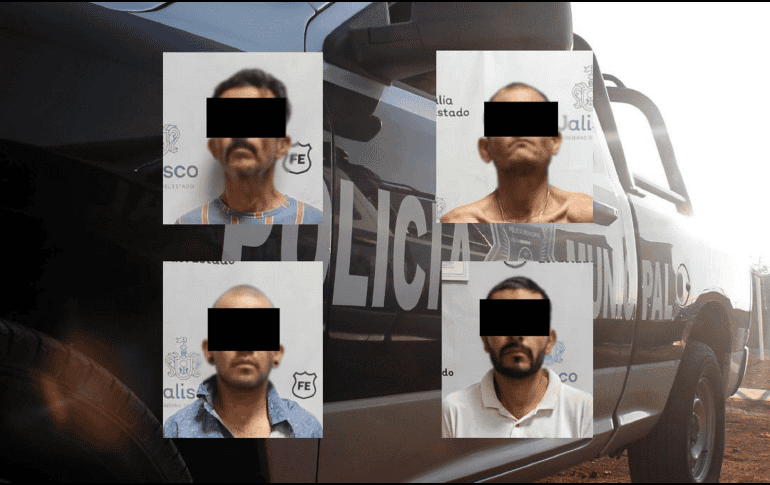 Los detenidos fueron identificados como Eduardo ‘N’, Cristian ‘N’, David ‘N’ y José ‘N’ de 28, 33, 34 y 50 años de edad respectivamente. EL INFORMADOR / ARCHIVO / ESPECIAL / POLICÍA DE TLAJOMULCO