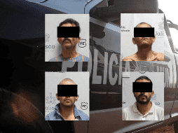 Los detenidos fueron identificados como Eduardo ‘N’, Cristian ‘N’, David ‘N’ y José ‘N’ de 28, 33, 34 y 50 años de edad respectivamente. EL INFORMADOR / ARCHIVO / ESPECIAL / POLICÍA DE TLAJOMULCO
