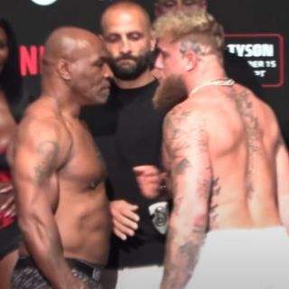 Mike Tyson golpea Jake Paul en el pesaje previo a la pelea (VIDEO)