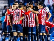 Jugadores de Chivas durante el partido correspondiente a la jornada 7 del torneo Apertura 2024 de la Liga BBVA MX. IMAGO7
