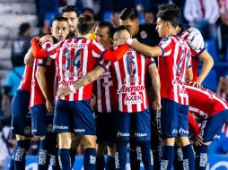 Jugadores de Chivas durante el partido correspondiente a la jornada 7 del torneo Apertura 2024 de la Liga BBVA MX. IMAGO7