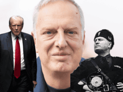 El escritor italiano Antonio Scurati presentó el día de ayer su obra “M. La hora del destino”, en donde aborda características muy parecidas entre Mussolini y Trump. EFE/ ARCHIVO/ ESPECIAL/ CANVA