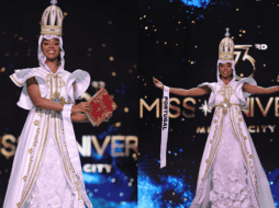 Andreia Correia es la primera mujer de raza negra que representa a Portugal, pero este hito fue opacado por las numerosas críticas que ha recibido por haber vestido un traje  de la Virgen de Fátima. INSTAGRAM/ Andrea Correia/ ESPECIAL