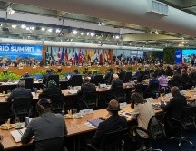 Ante los principales líderes mundiales reunidos en la cumbre del G20, Claudia Sheinbaum presentó una ambiciosa propuesta para destinar el 1 % del gasto militar global a un fondo internacional para impulsar “el programa de reforestación más grande de la historia”. EFE/ Presidencia de Mexico