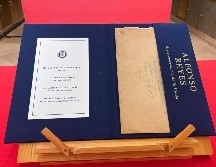 Manuscrito “Breve comentario de la Ilíada”, escrito de puño y letra por el escritor mexicano Alfonso Reyes. EFE/P. Cotelo