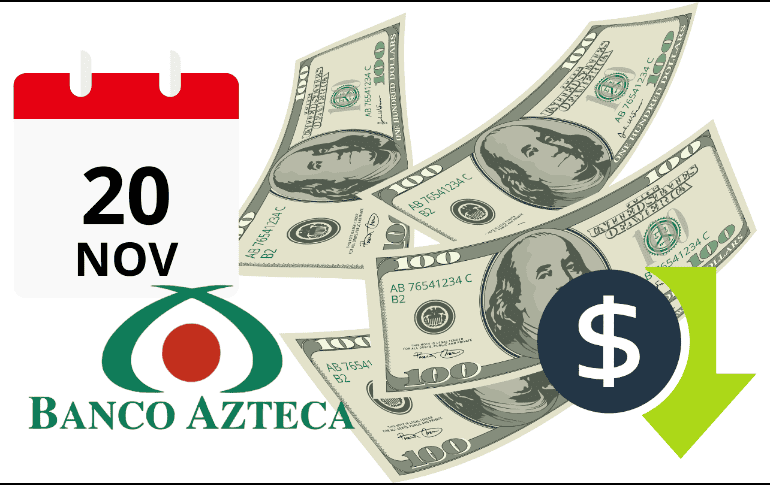 Esta es la cotización del dólar estadounidense para el día de hoy miércoles 20 de noviembre de 2024 en Banco Azteca. ESPECIAL/ CANVA