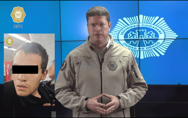 El titular de la SSC de la CDMX compartió que el hombre detenido ayer en el metro Tacubaya por agredir a cuatro personas con un cuchillo también fue llevado a un hospital psiquiátrico para su valoración. X -TWITTER-/ pablovazc/ ESPECIAL