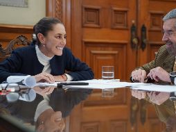 Sheinbaum destacó que durante la conversación se habló de reforzar la colaboración entre ambos países en temas de seguridad. En la foto están la mandataria y el canciller De la Fuente. ESPECIAL/X/@Claudiashein.