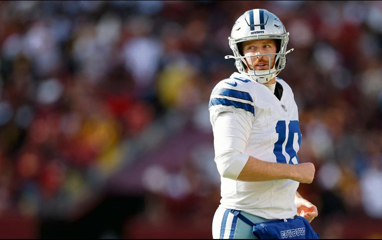 Cooper Rush busca llevar a los Cowboys a su segunda victoria en fila. AFP/P. Smith