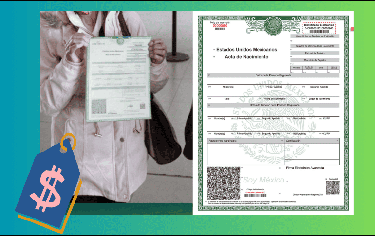El nuevo diseño homologa la imagen de las actas de nacimiento en la República Mexicana. EL INFORMADOR/ARCHIVO ESPECIAL