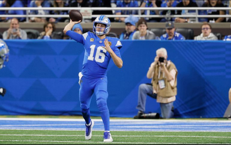 El quarterback Jared Goff, de los Lions de Detroit lanzó dos pases de anotación en el juego contra los Bears de Chicago. AP/D. Burleson