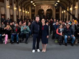 Sheinbaum, junto a Saúl Álvarez, asegura que desde el Gobierno de México se impulsará el box como una disciplina que lleve un mensaje de paz a todo el país. X / @GobiernoMX