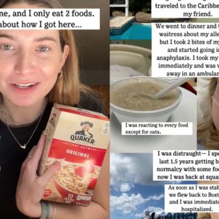 Influencer con rara enfermedad que la obliga a comer solo 2 cosas para vivir