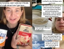 A pesar de todo, Cray mantiene la esperanza de poder expandir su dieta en el futuro. Este es su quinto año siguiendo su régimen de avena, y aunque ha sido una experiencia desafiante, continúa probando alimentos, uno por uno, en un intento por saber si su cuerpo los acepta sin generar reacciones adversas. TIKTOK/carolinecray2
