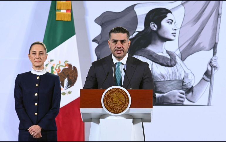 También destacó que en Toluca, Estado de México, se realizó el aseguramiento de 27.4 kilos de fentanilo en un recipiente procedente de Hong Kong. ESPECIAL / PRESIDENCIA DE MÉXICO