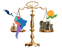 En los últimos años han habido bajas y altas en la economía de Latinoamérica, lo ha dado entrada a planes para equilibrarla. ESPECIAL/Vecteezy