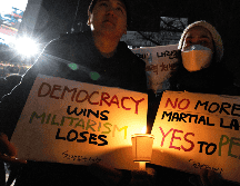 Múltiples protestas se suscitaron a partir del anuncio de la ley marcial por parte del presidente de Corea del Sur. EFE / EPA / JEON HEON-KYUN