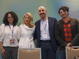 Panelistas. (De izquierda a derecha) Paloma Villagómez, Yolanda Díaz Pérez, Fernando Luján de Frías y Axel Eduardo González. CORTESÍA