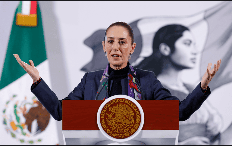 la presidenta Claudia Sheinbaum Pardo habló del secretario de Seguridad, y como ayudará a fortalecer la estrategia de seguridad en Sinaloa. EFE/ Mario Guzmán