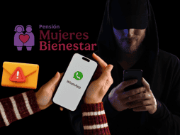 El mensaje que se envía a través de WhatsApp incluye un enlace que, aunque parece similar al del portal oficial del programa, dirige a un sitio fraudulento. ESPECIAL/ CANVA