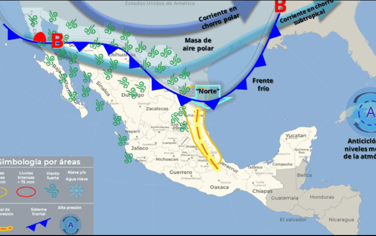 El país enfrentará un fin de semana con cambios climáticos significativos, marcados por la actividad de los frentes fríos 13 y 14. X/ @conagua_clima.