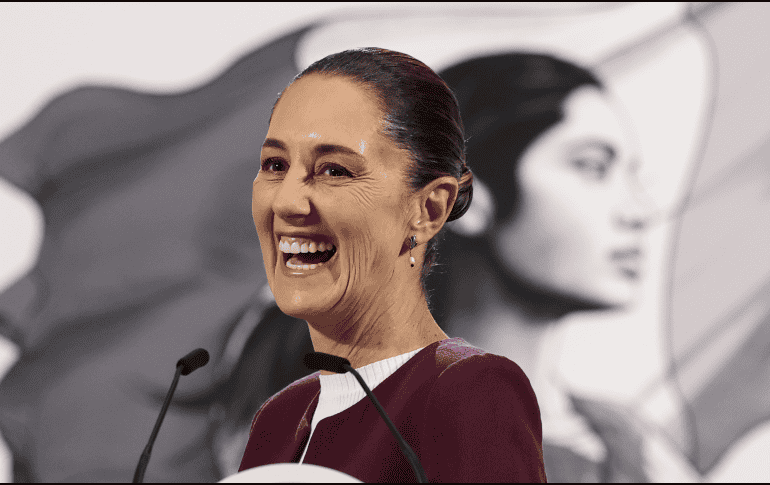 Claudia Sheinbaum, en la conferencia de hoy en Palacio Nacional. EFE / J. Méndez