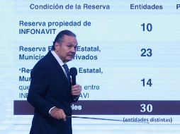 Este lunes 9 de diciembre, el director del Infonavit, Octavio Romero Oropeza, informó que con los cambios a la Ley del Instituto, otros 2 millones de créditos serán congelados. SUN / F. Rojas