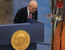 Terumi Tanaka, representante del grupo 'Nihon Hidankyo' que ganó el Premio Nobel de la Paz. AP /K. Cheung