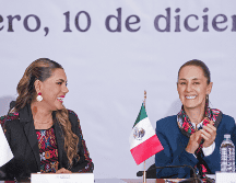 La presidenta de México, Claudia Sheinbaum junto a la Gobernadora de Guerrero, Evelyn Salgado. EFE/G. Guzmán