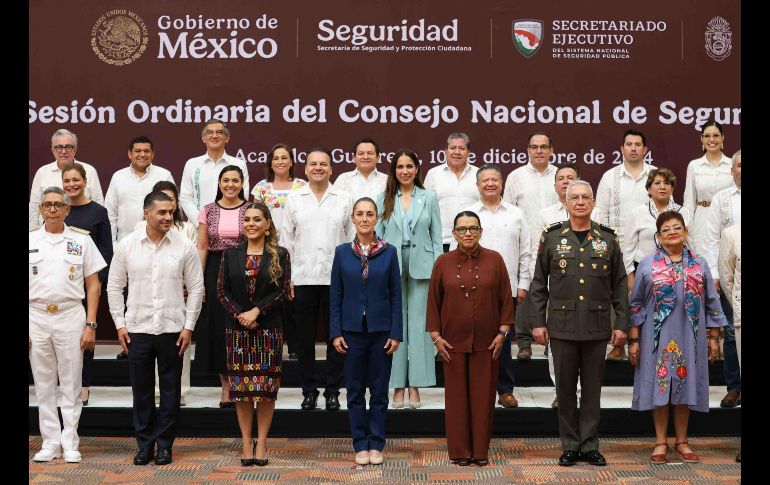 La presidenta Claudia Sheinbaum encabezó la Sesión Ordinaria del Consejo Nacional de Seguridad Pública, en la cual asistieron 30 gobernadores. SUN/D. Simón