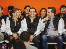 Jorge Álvarez Máynez presentó a quienes serán las y los  titulares de diversas dependencias del partido. CORTESÍA.