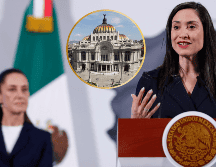 La Secretaría de Cultura de México, Claudia Curiel, habla en la rueda de prensa de la presidenta de México, Sheinbaum. EFE/M. Guzmán