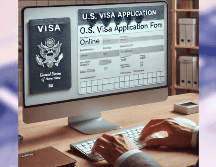 Completar la solicitud DS-160 es el primer paso esencial para obtener la visa de turista estadounidense B1/B2. DALL-E