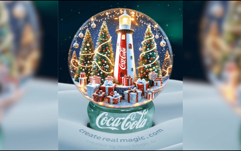 Los globos de nieve hechos con la IA de Coca-Cola están dando la vuelta al mundo para navidad 2024. ESPECIAL/A. Blanco