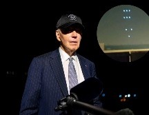 El presidente Biden aseguró que no hay ningún peligro para los ciudadanos, sin embargo, las autoridades investigan la presencia de estos drones. EFE / EPA / BONNIE CASH /POOL