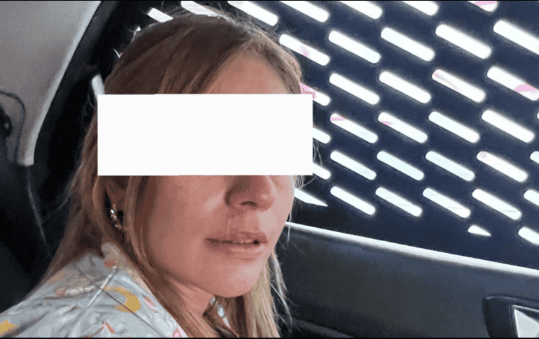 La mujer, quien dijo llamarse Geraldine “N”. ESPECIAL/Comisaría de Tlaquepaque