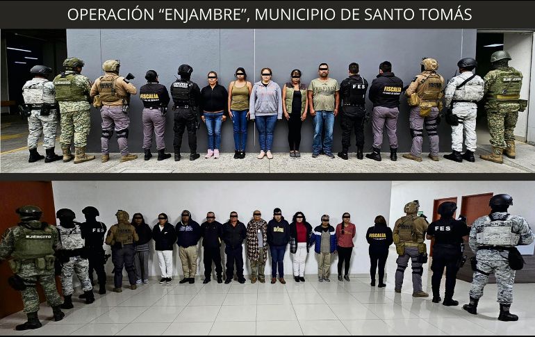 Los detenidos, presuntos colaboradores del alcalde Pedro Luis Hernández de Paz, alias “El Wicho”, fueron capturados durante el Operativo Enjambre. ESPECIAL