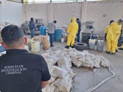 La Fiscalía General de la República (FGR) delegación Jalisco informó de la destrucción de precursores químicos y droga. CORTESÍA